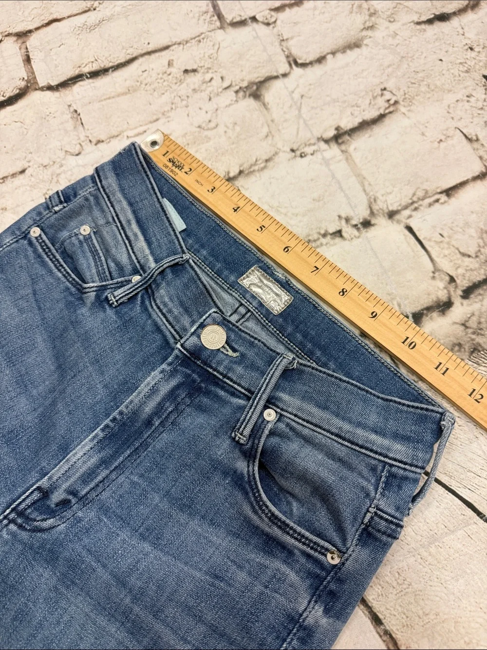 MOTHER Stunner ZIP Ankle Step Fray Jeans Good Girls Do Size 24